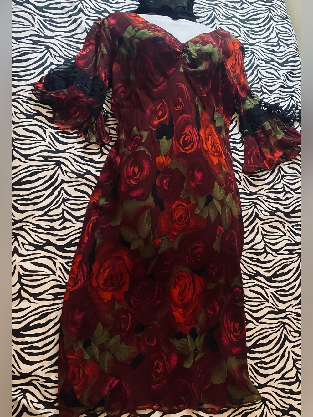 Romantic Rose 🌹 Print Floral Dress